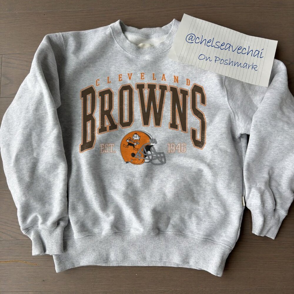Vintage Cleveland Browns Sweatshirt, 90s NFL Cleveland Browns Football Shirt tee